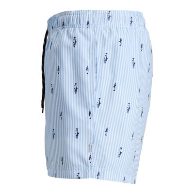 3. Jack&Jones Herren JWHARUBA Badeshorts mit Print 12206537 Kaschmir Blaue Streifen