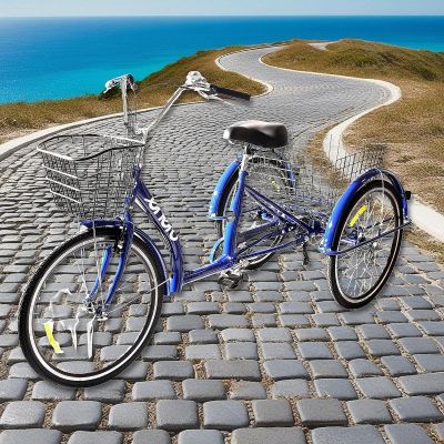 14. Dreirad, 24 Zoll, Marineblau, Shimano 7-Gang, Unterrahmen 1060965