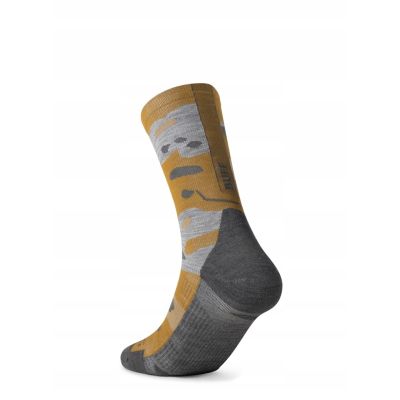 4. Buff Merino Leichtgewicht Crew Socken LWC2 Umber Khaki L Socken