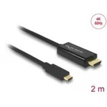 DeLOCK 85291 2m USB Typ-C HDMI-Kabeladapter Schwarz