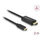 DeLOCK 85291 2m USB Typ-C HDMI-Kabeladapter Schwarz