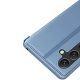 6. Clear View Case Hülle für Samsung Galaxy S25+ Hülle mit Klappe - Blau