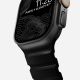 6. Nomad Rocky Point Armband, schwarzes Leder, Titan