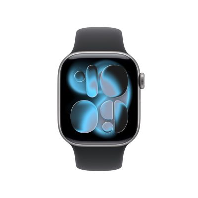2. Apple Watch Series 11 GPS + Cellular 42mm Space Grau Aluminiumgehäuse mit schwarzem Sportarmband - S/M (MF8A4ZR/A)
