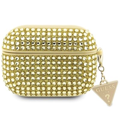 Guess Strass-Dreieckhülle für AirPods Pro 2 (2022/2023) – Gold