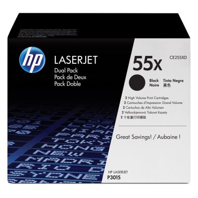 14. HP 55X 2er-Pack Original LaserJet XL Schwarze Tonerkartuschen