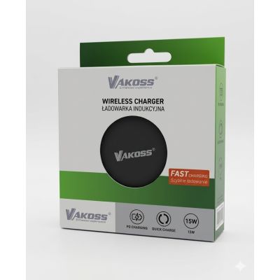 2. VAKOSS Qi-Kabelloses Induktionsladegerät 15W MY5316K Schwarz