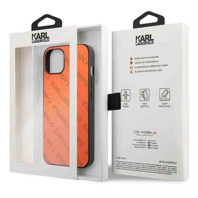 8. Karl Lagerfeld Perforated Allover Case für iPhone 13 / 14 / 15 6.1" - Orange