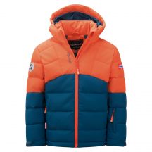 Trollkids Kinder Gryllefjord wasserdichte Winterjacke Orange/Blau (365-428)