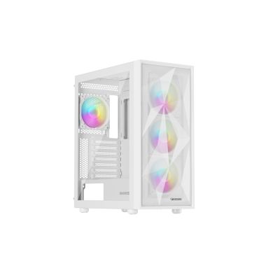 4. GENESIS DIAXID 605 ARGB MIDI-TOWER-GEHÄUSE MIT FENSTER, USB-C, WEISS