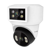 Kruger&Matz Connect C180 WLAN-Kamera mit 2 PTZ-Objektiven (360°, 2K), Tuya Smart Life, Farbwiedergabe, Nachtsicht, Audio und KI