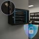 24. Extralink LITE 4U 530x400 Wandschrank, schwarz, freistehend/Wand-/Bodenregal, schwarz