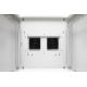 53. Digitus 19" 12U 600x600 Wand-Netzwerkschrank, Volltür, grau, ungeteilt, montiert, IP55, 100 kg