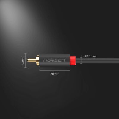 17. Ugreen AV104 10518 Audiokabel 2RCA (männlich) / 2RCA (männlich) 2 m – grau