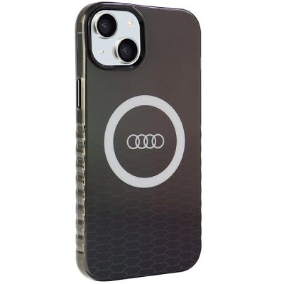 6. Audi IML Big Logo MagSafe Hülle für iPhone 15 Plus / 14 Plus – Schwarz