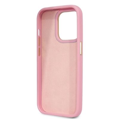 7. Guess Croco Collection Hülle für iPhone 14 Pro – Rosa