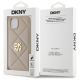 8. DKNY Quilted Stack Logo iPhone 15 Plus Hülle – Beige