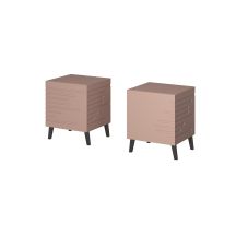NOVA Nachttisch 44x40x52 rosa matt