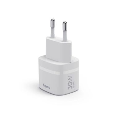 5. Hama 00201964 Handy-Ladegerät für Smartphones, Tablets, Powerbanks und Headsets, Weiß, Wechselstrom-Schnellladefunktion, intern