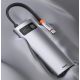 22. Baseus Metal Gleam 8in1 USB-C Hub - USB-C PD 100W 1x HDMI 4K 30Hz 1x SD- und microSD-Kartenleser 3x USB-A 3.2 1xRJ45 - grau