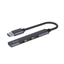 SAVIO USB-A Hub – 3 x USB-A 2.0, 1 x USB-A 3.0, Grau AK-70
