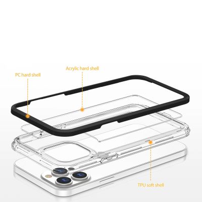 4. Klare 3in1 Hülle für Samsung Galaxy A03 Silikonhülle mit Rahmen rot
