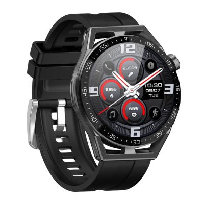 5. Rubicon RNCE88-2 Schwarze Smartwatch – Schwarzes Silikonarmband + Schwarzes Armband