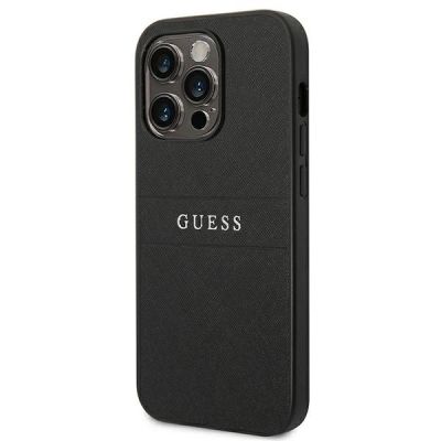 2. Guess Saffiano Strap Case für iPhone 14 Pro - Schwarz