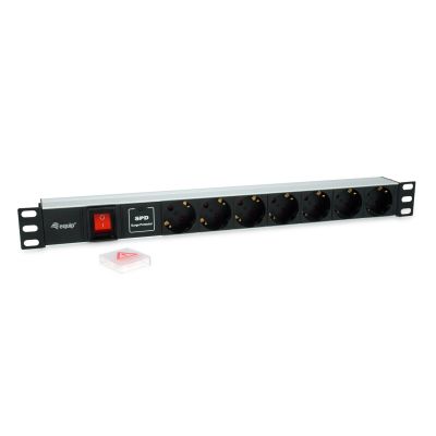 2. Equip 333309 PDU 7-fach Steckdose 1HE Schwarz, Silber
