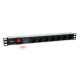 2. Equip 333309 PDU 7-fach Steckdose 1HE Schwarz, Silber