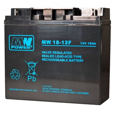 MPL MW POWER MW 18-12 Blei-Säure-AGM-Wartungsfreie Batterie 12V 18Ah Schwarz