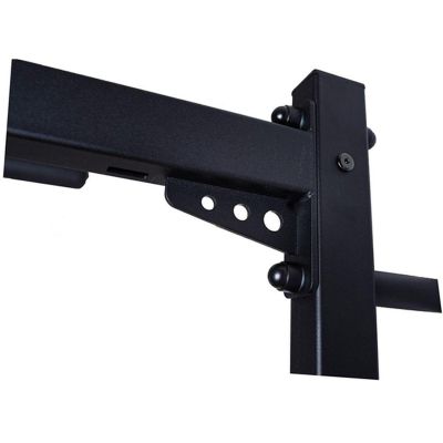 6. Turnwandbarren aus Holz und Metall mit Holzstange und Zubehörbank K 221B A076