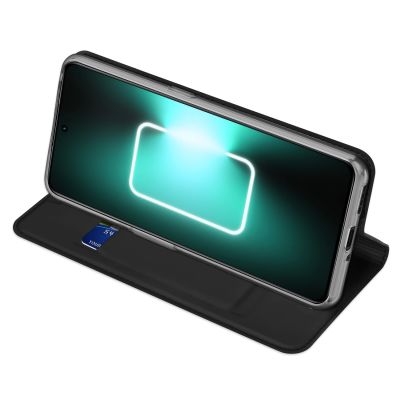 6. Dux Ducis Skin Pro Hülle für Realme GT Neo 5 / Realme GT3 Flip Cover Card Wallet Stand Schwarz