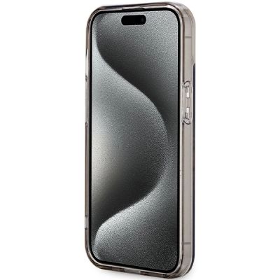 5. Guess IML Flowers Wreath MagSafe Hülle für iPhone 15 / 14 / 13 – Schwarz