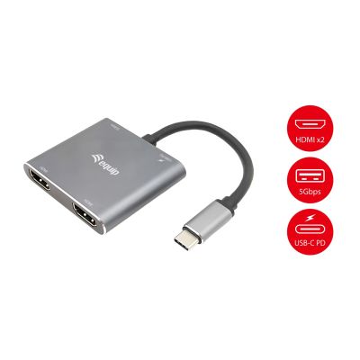 3. Equip 133484 Dockingstation, kabelgebunden, USB 3.2 Gen 1 (3.1 Gen 1), Typ-C, Silber