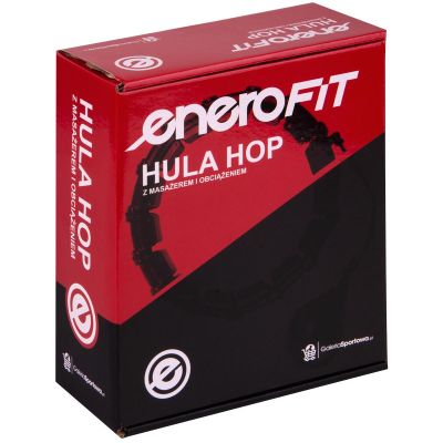 22. Hula-Hoop-Reifen mit Massagefunktion und Gewichten, Schwarz, Energo Fit
