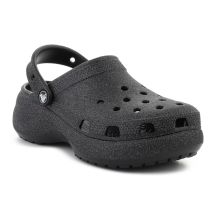 CROCS CLASSIC PLATFORM GLITTER CLOG W SCHWARZ 207241-001