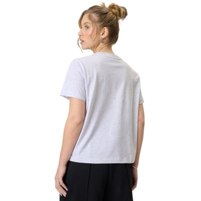 3. Damen-T-Shirt 4F F2738, kühles Hellgrau-Melange 4FWSS26TTSHF2738, Größe 27M