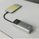 8. SBS 10000 mAh PD 20 W Powerbank mit LCD-Display und integriertem USB-C-Kabel - Grau