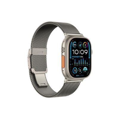 2. AmazingThing Titan Premium Metallarmband für Apple Watch 38/40/41/42/44/45/46/49 mm – Silber