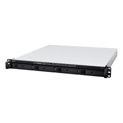 2. Synology RS822+ NAS; 1U-Rack; 4x (3,5" SATA HDD/2,5" SATA SSD); AMD Ryzen V1500B; 2 GB DDR4 ECC SODIMM (max. 32 GB), 4x 1GbE RJ-45