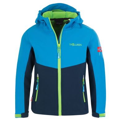 Trollkids Kids Kristiansand Jacket blau/marineblaue Softshelljacke (320-117)