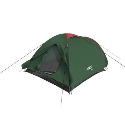 5. NILS CAMP Rocker NC6013 Campingzelt für 3 Personen, grün und rot