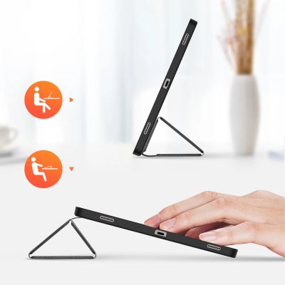 5. Dux Ducis Domo Öko-Lederhülle mit Ständer für Samsung Tab S10+ / S9+ / S9 FE+ – Schwarz