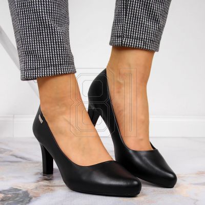 14. Schwarze Pumps mit Blockabsatz W Sergio Leone