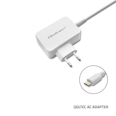 5. QOLTEC Netzteil 65 W | 5–20,3 V | 2–3,25 A | USB Typ C | PD | Weiß