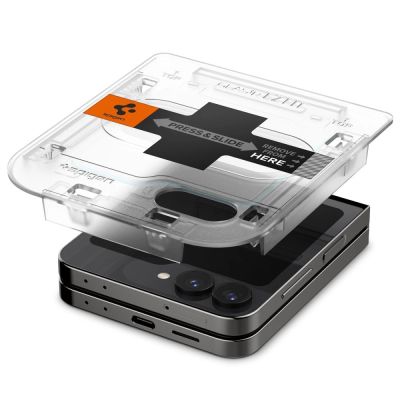 8. Spigen Glas.tR EZ Fit gehärtetes Glas für Samsung Galaxy Z Flip 6 - 2 Stk.
