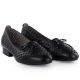 4. Schwarze Damen-Lords-Schuhe mit Lochmuster, Modell Jezzi 222-5