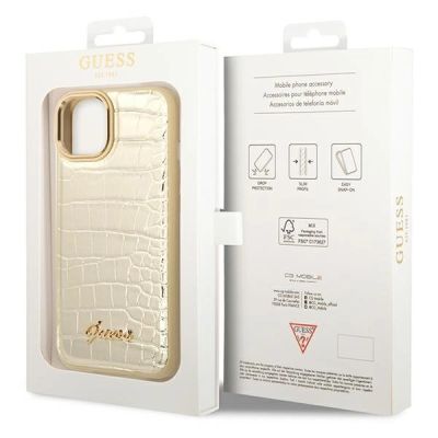 8. Guess GUHCP14MHGCRHD iPhone 14 Plus 6,7 "Gold / Gold Hardcase Croco Collection
