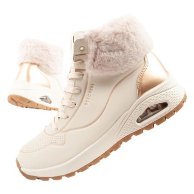 Skechers Uno Rugged Damen Sport-Schuhe isolierte Winter-Stiefeletten Beige
